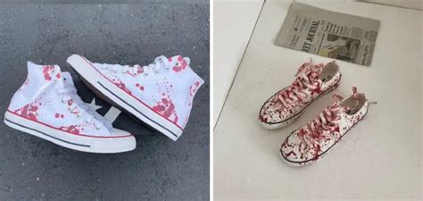 removing blood from canvas shoes